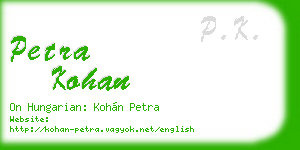 petra kohan business card